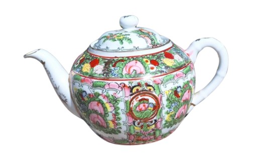 Zdjęcie oferty: Czajnik czajniczek chiński styl z Macao pocz. XX w. 950 ml ręcznie malowany