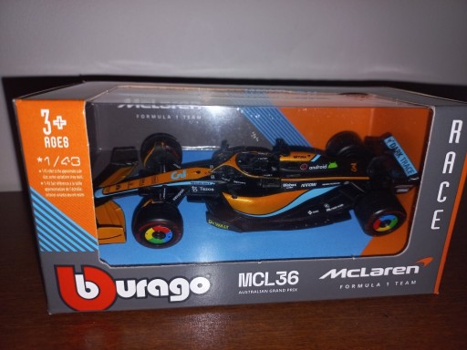 Zdjęcie oferty: Bburago McLaren MCL 36 F 1,1:43. D.Ricciardo  
