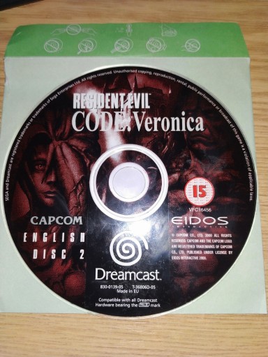 Zdjęcie oferty: Resident Evil Code Veronica dysk 2 Dreamcast