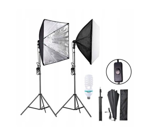 Zdjęcie oferty: Softbox Zestaw Oświetlenie Ciągłe 2x 150W 50x70