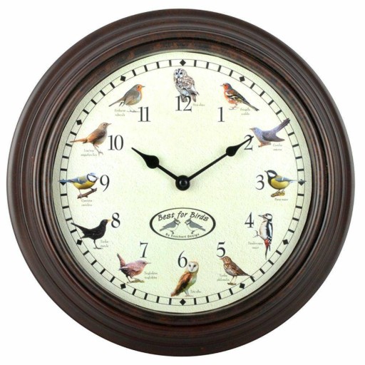 Zdjęcie oferty: Zegar duży 30 cm dźwięki ptaków do ścienny zegarek