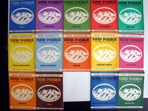Zdjęcie oferty: Tatry Polskie - mapa topograficzna 14 arkuszy. 1 : 10 000