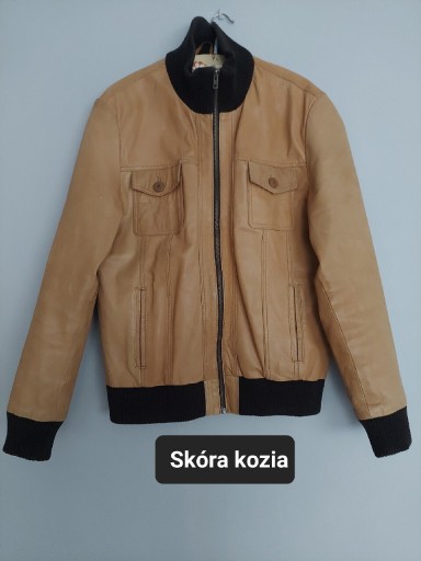 Zdjęcie oferty: Jack&Jones kurtka bomberka 100% skóra kozia XL 