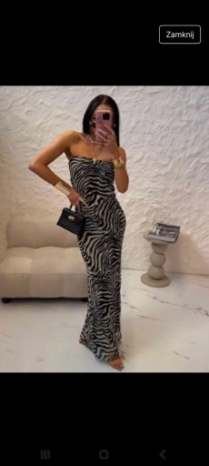 Zdjęcie oferty: Siateczkowa sukienka tuba zebra La Milla 