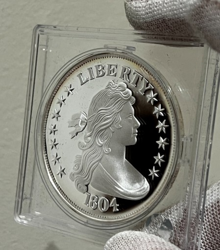 Zdjęcie oferty: Replika USA Dexter Dollar z 1804 roku L. Ag .999