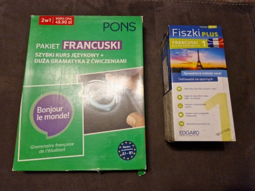 Zdjęcie oferty: Pons Pakiet francuski 2w1 + fiszki plus francuski 