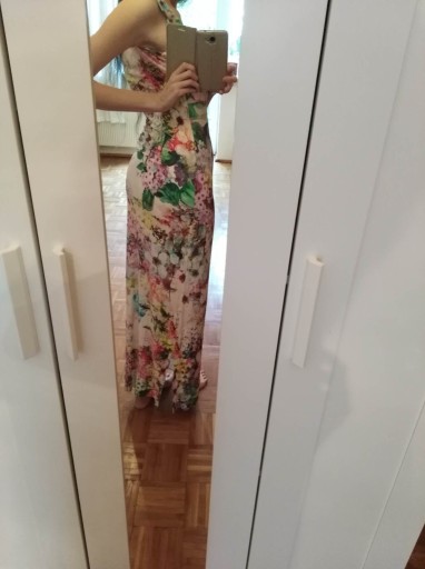 Zdjęcie oferty: elegancka, długa suknia, kwiaty