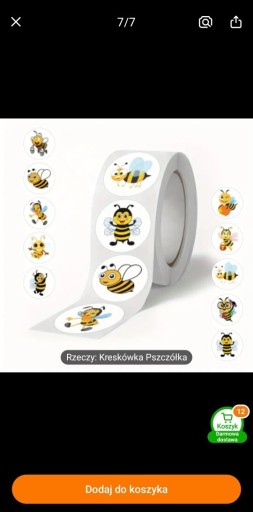 Zdjęcie oferty: Naklejki z motywem pszczoły