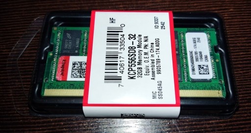Zdjęcie oferty: Pamięć do laptopa Kingston SODIMM DDR5 32 GB 5600 MHz CL46 KCP556SD8-32