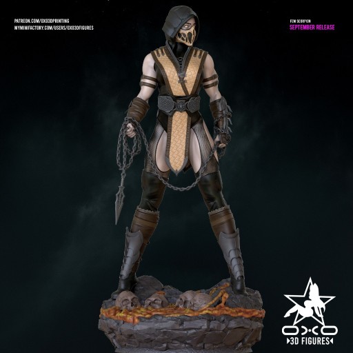 Zdjęcie oferty: Figurka druk 3D żywica 12K " Fem Scorpion - F1254 " - 180 mm