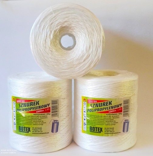 Zdjęcie oferty: Sznurek rolniczy ogrodniczy budowlany 1000tex/1000m/3szt