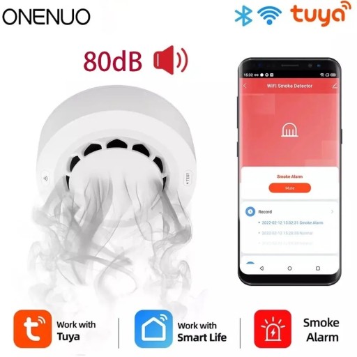 Zdjęcie oferty: Czujnik dymu WIFI Tuya Smart Alarm P-Poż ALARM