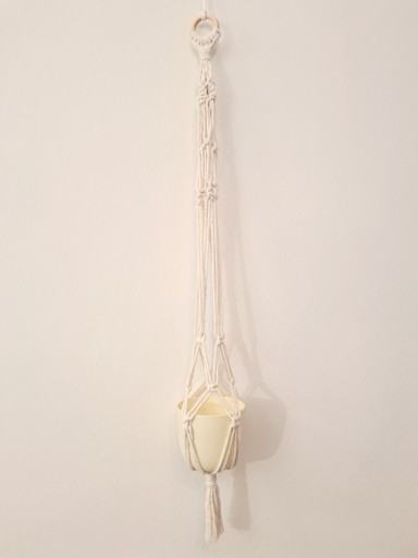Zdjęcie oferty: KWIETNIK wiszący makrama ze sznurka BOHO na kwiaty