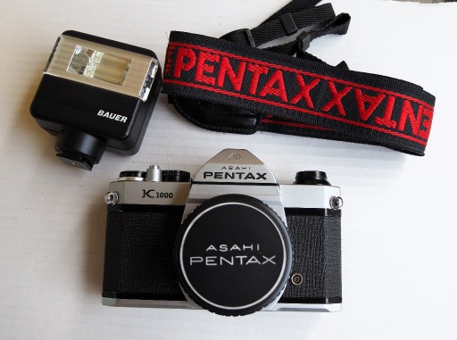 Zdjęcie oferty: Pentax K1000 SMC Pentax-M 1:2 50mm lampa
