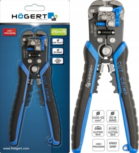 Zdjęcie oferty: Hogert HT1P182 Automatyczny ściągacz izolacji 210