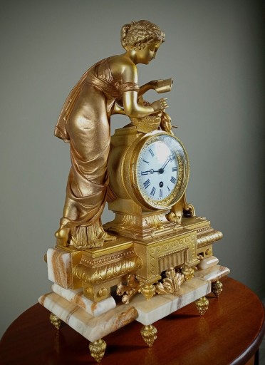 Zdjęcie oferty: Zegar kominkowy figuralny XIXw Francja