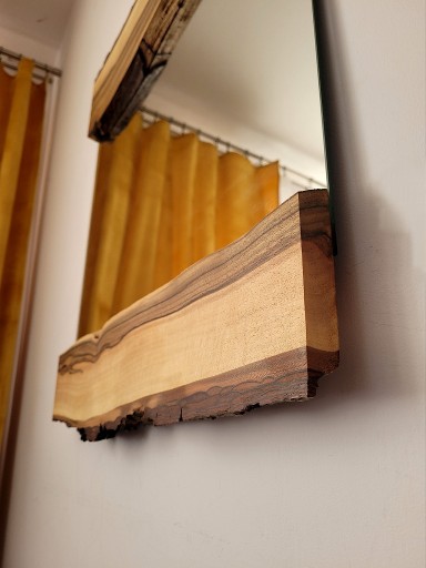 Zdjęcie oferty: Lustro drewniane handmade orzech włoski live edge