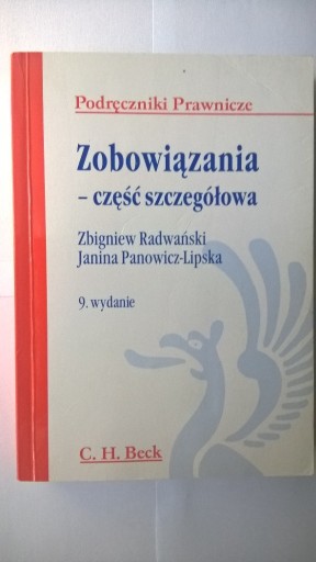 Zdjęcie oferty: Zobowiązania – część szczegółowa - Radwański