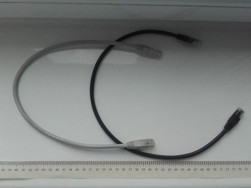 Zdjęcie oferty: Kabel LAN RJ45, 50cm, czarny, patch cord 6 UTP 4, 