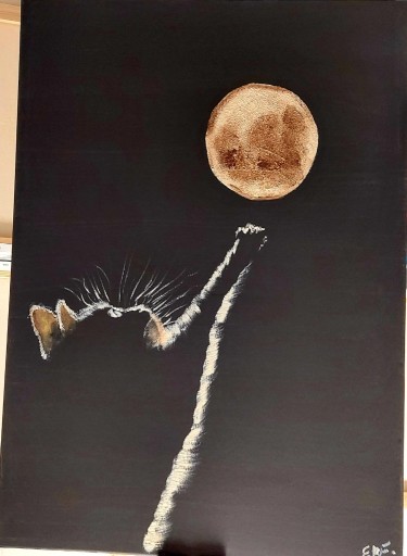 Zdjęcie oferty: Koteczek 50x70 cm farby akrylowe