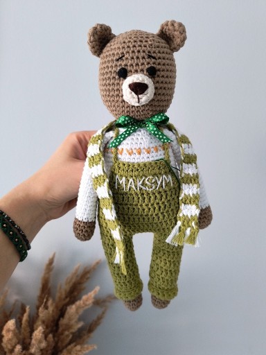 Zdjęcie oferty: Miś maskotka na szydełku z bawełny amigurumi 