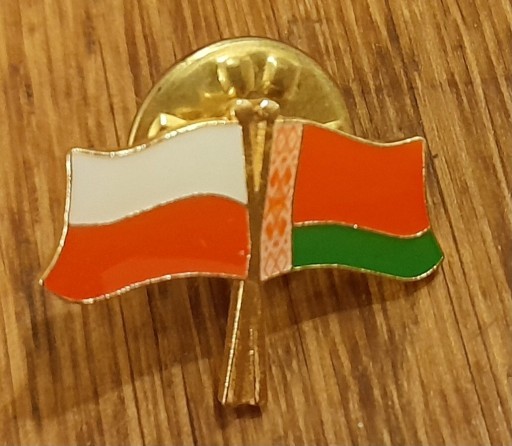 Zdjęcie oferty: Polska Białoruś flaga spinka znaczek