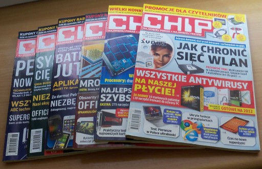 Zdjęcie oferty: CHIP MAGAZYN 2012 półrocznik / numery 1 2 3 4 5 6