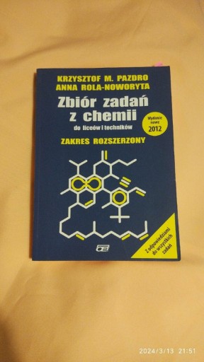 Zdjęcie oferty: Zbiór zadań z chemii zakres rozszerzony + gratis 