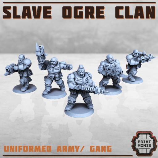 Zdjęcie oferty: Slave Ogres Clan x5 - Print Minis