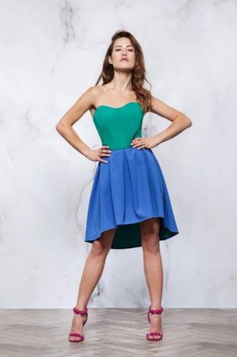 Zdjęcie oferty: Yoshe sukienka gorset S WESELE kobalt zieleń