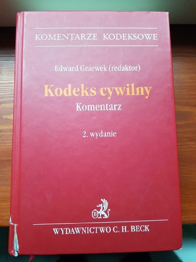 Zdjęcie oferty: KODEKS CYWILNY Komentarz Edward Gniewek 2006 Wyd. 2