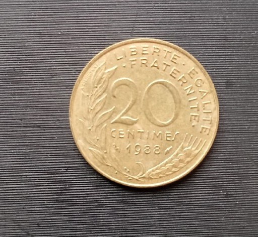 Zdjęcie oferty: 20 centimes 1988 Francja 
