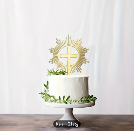 Zdjęcie oferty: Topper na tort krzyż komunia