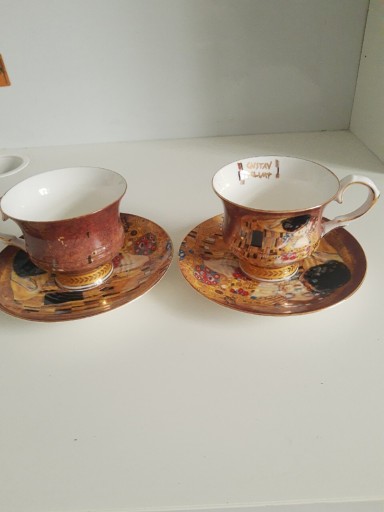 Zdjęcie oferty: Zestaw porcelany Klimt Pocałunek 