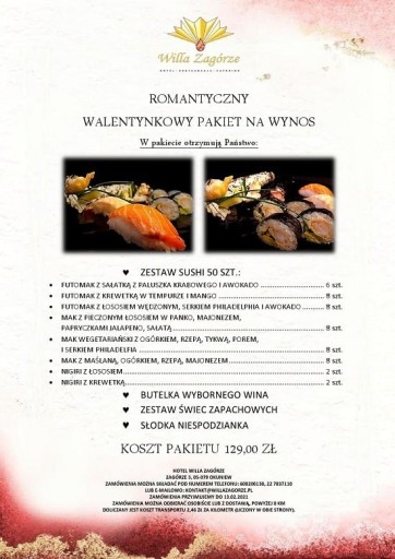 Zdjęcie oferty: CATERING WALENTYNKOWY - SUSHI