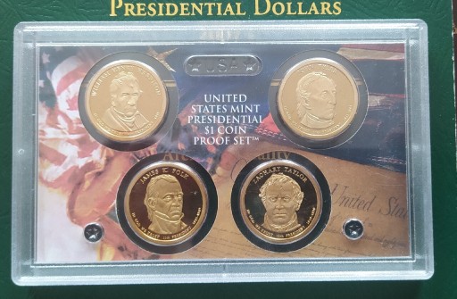 Zdjęcie oferty: Zestaw 4 monet z serii Presidential Dollars 2009r.