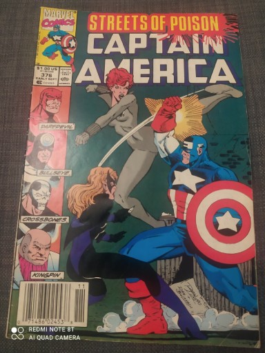 Zdjęcie oferty: Komiks Marvel Captain America #376 1990