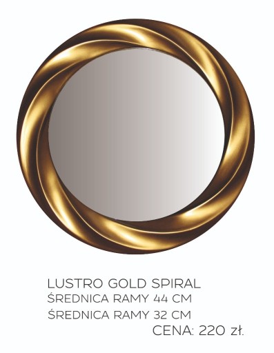 Zdjęcie oferty: LUSTRO okrągłe: "GOLD SPIRAL"