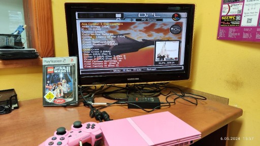 Zdjęcie oferty: Kolekcjonerska Ps2 + pad , FMCB, 128gb różowa pink