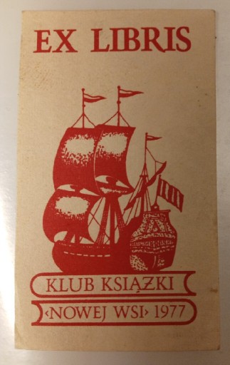 Zdjęcie oferty: Klub Książki Nowej Wsi 1977 Ex Libris