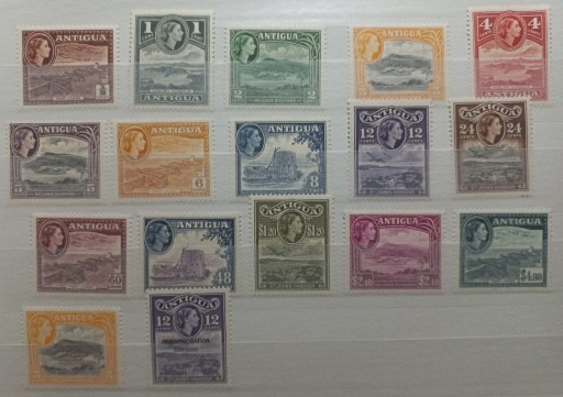 Zdjęcie oferty: Antigua 1953-62 Elżbieta II Motywy Lokalne *