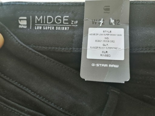 Zdjęcie oferty: Spodnie czarne G-raw super skinny 32/32 męskie 