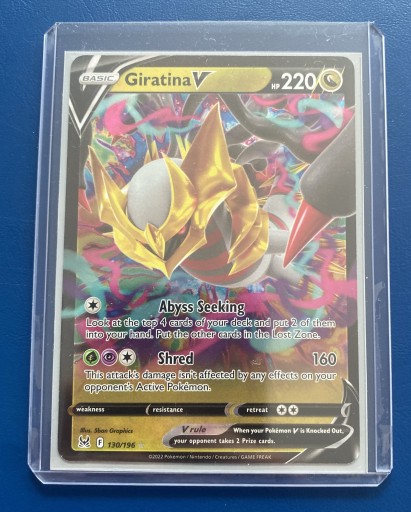 Zdjęcie oferty: Pokemon Giratina V mint (koszulka+toploader)