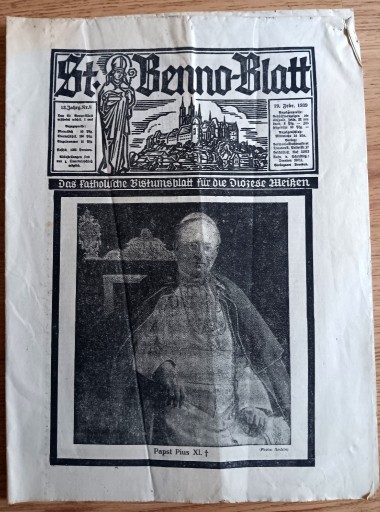 Zdjęcie oferty: St. Benno Blatt- Nr 8 z1939 r.