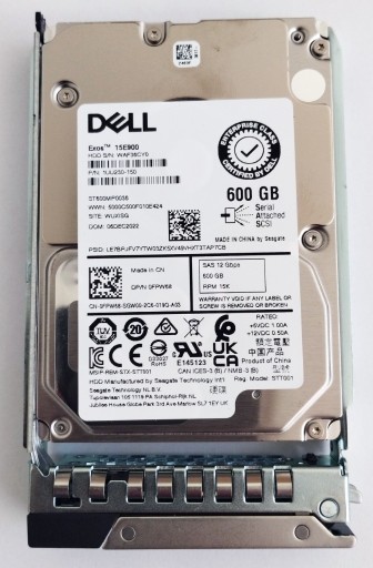 Zdjęcie oferty: Dysk Dell Exos 15E900 ST600MP0036 600GB SAS 2,5"