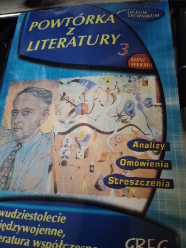 Zdjęcie oferty: Powtórka z literatury nr 3 liceum