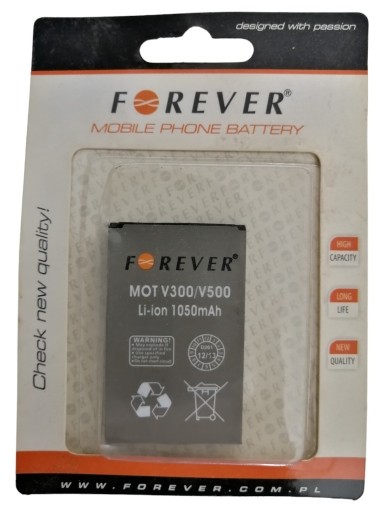 Zdjęcie oferty: Bateria Forever do Motorola V300/V500 1050 mAh