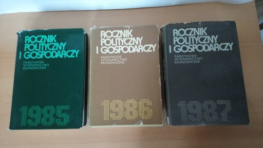 Zdjęcie oferty: Rocznik polityczny i gospodarczy 1985, 1986, 1987