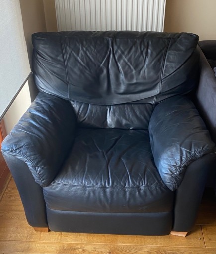 Zdjęcie oferty: Fotel skórzany czarny