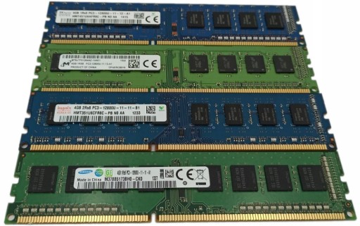 Zdjęcie oferty: Pamięć RAM DDR3 4GB PC3-12800U 1600MHz MIX